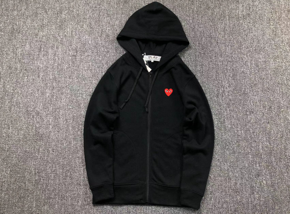CDG Heart Zipper