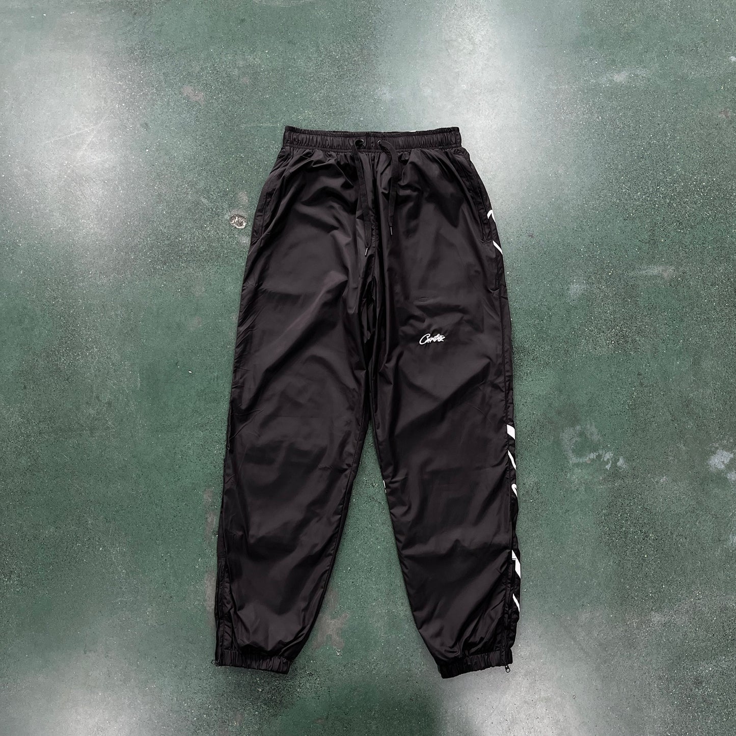 CRTZ Trackpants Hosen in Schwarz/Grau/Grün