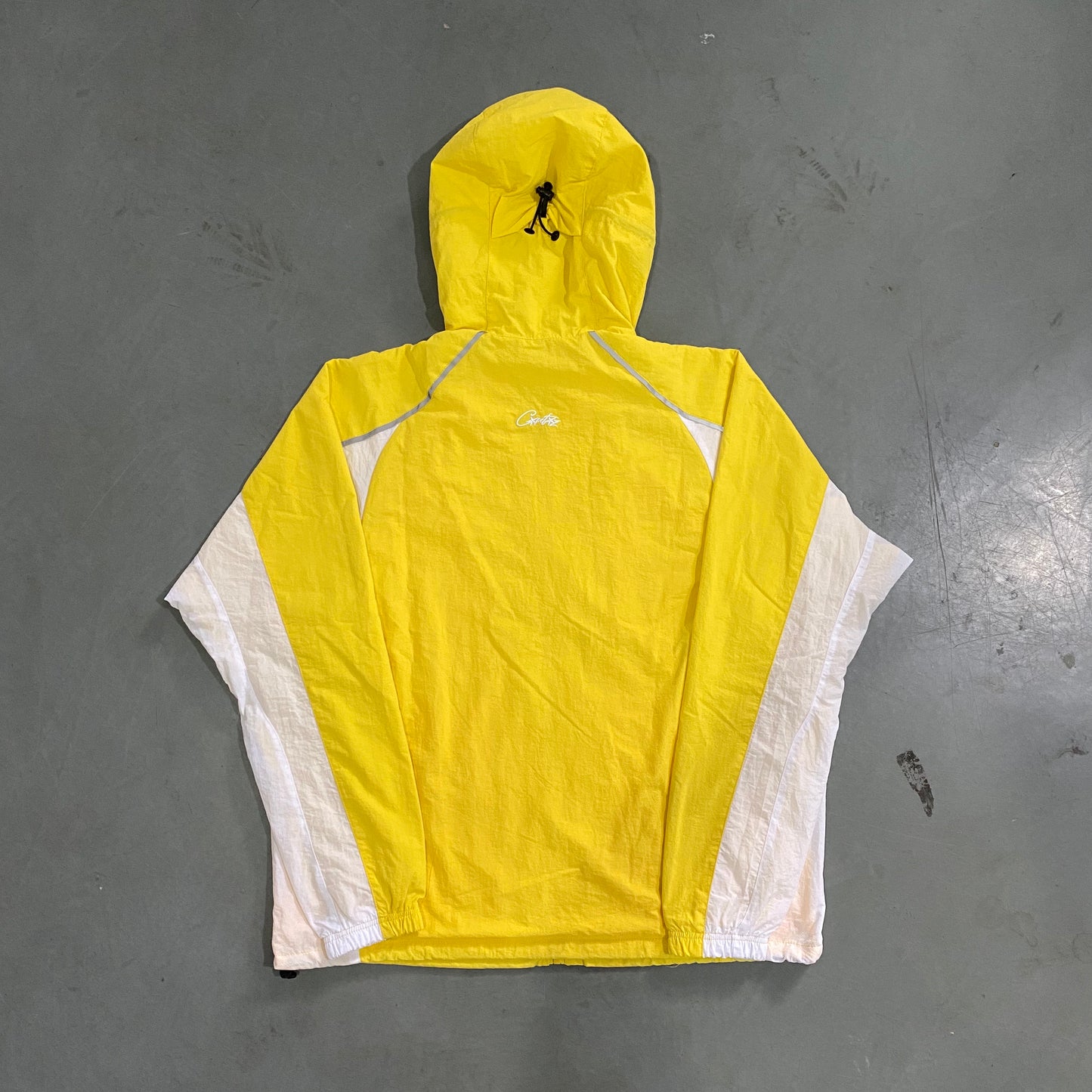 CRTZ Windbreaker Jacke in Gelb/Weiss