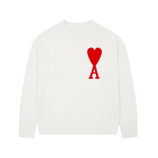 AMI Paris Strick Sweater Weiss