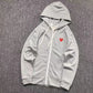 CDG Heart Zipper