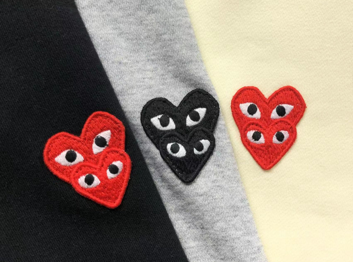 CDG Double Heart Zipper