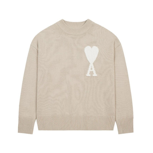 AMI Paris Strick Sweater Beige