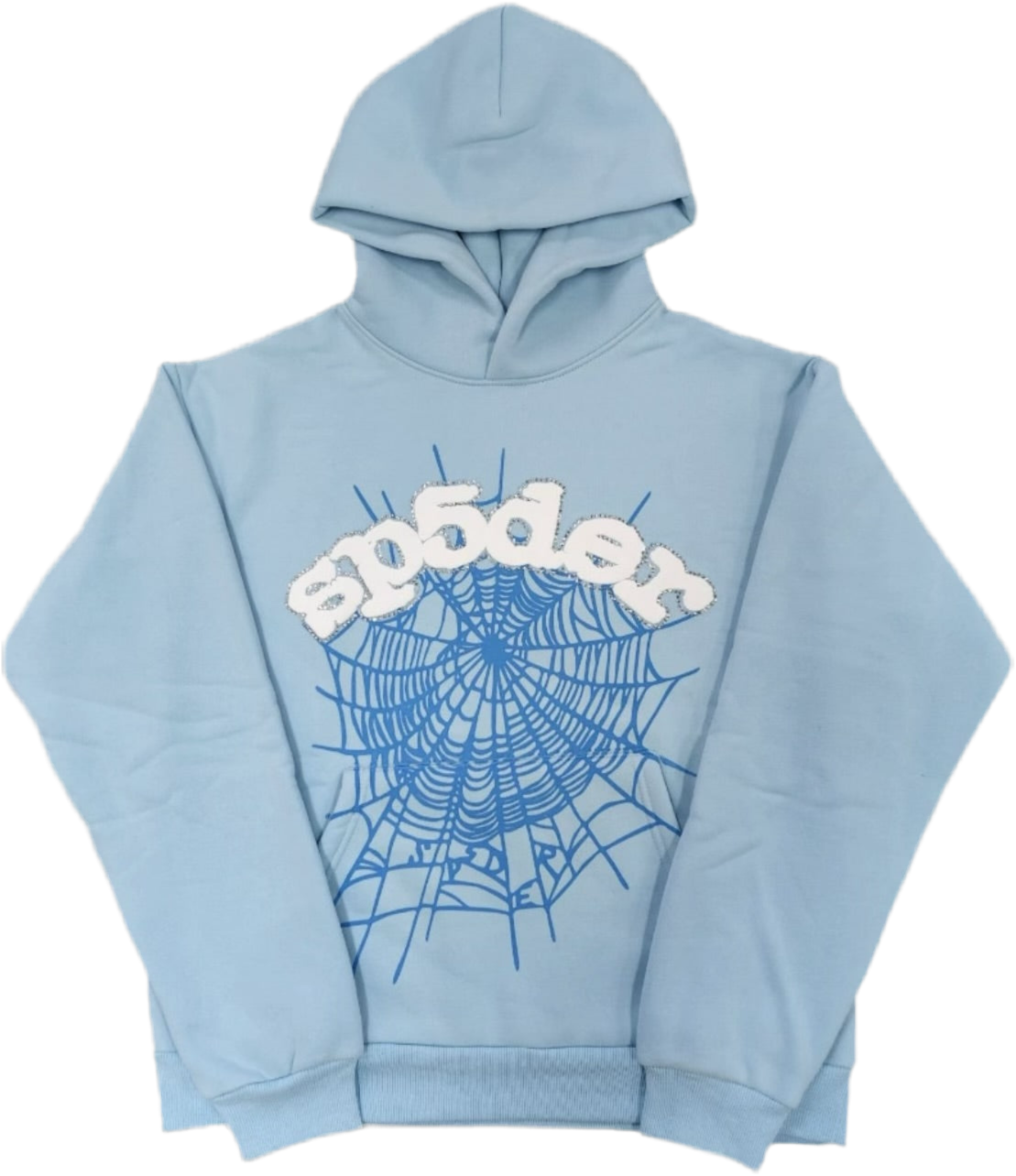 sp5der hoodie baby blau