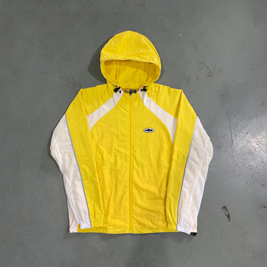 CRTZ Windbreaker Jacke in Gelb/Weiss