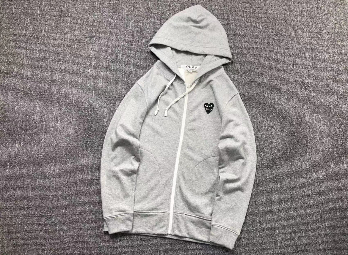CDG Double Heart Zipper