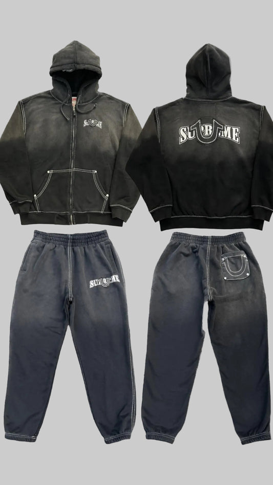 Supreme x True Religion Trackie Schwarz