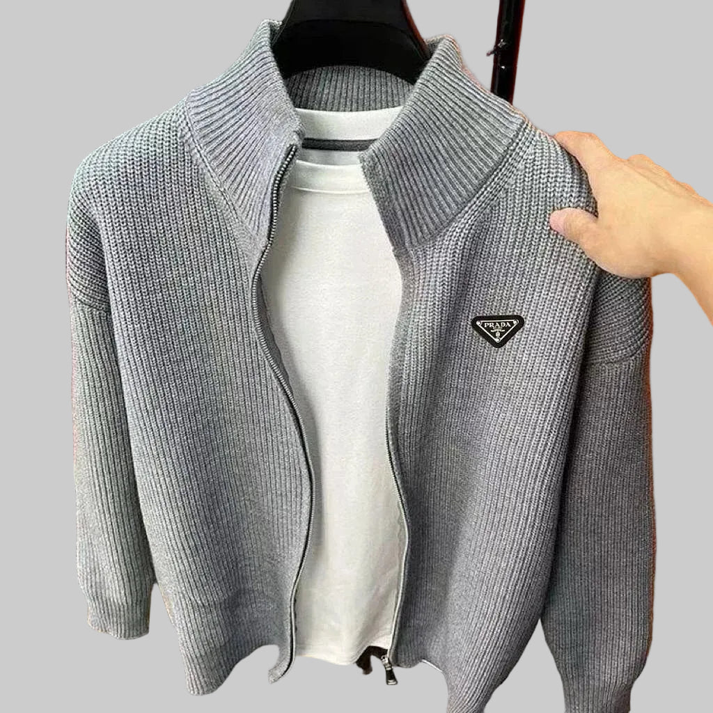 Prada Strick Cardigan Grau