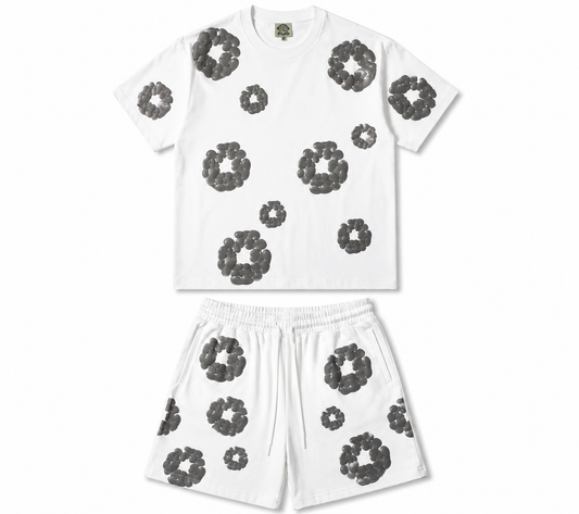 Denim Tears Set Weiss Grau