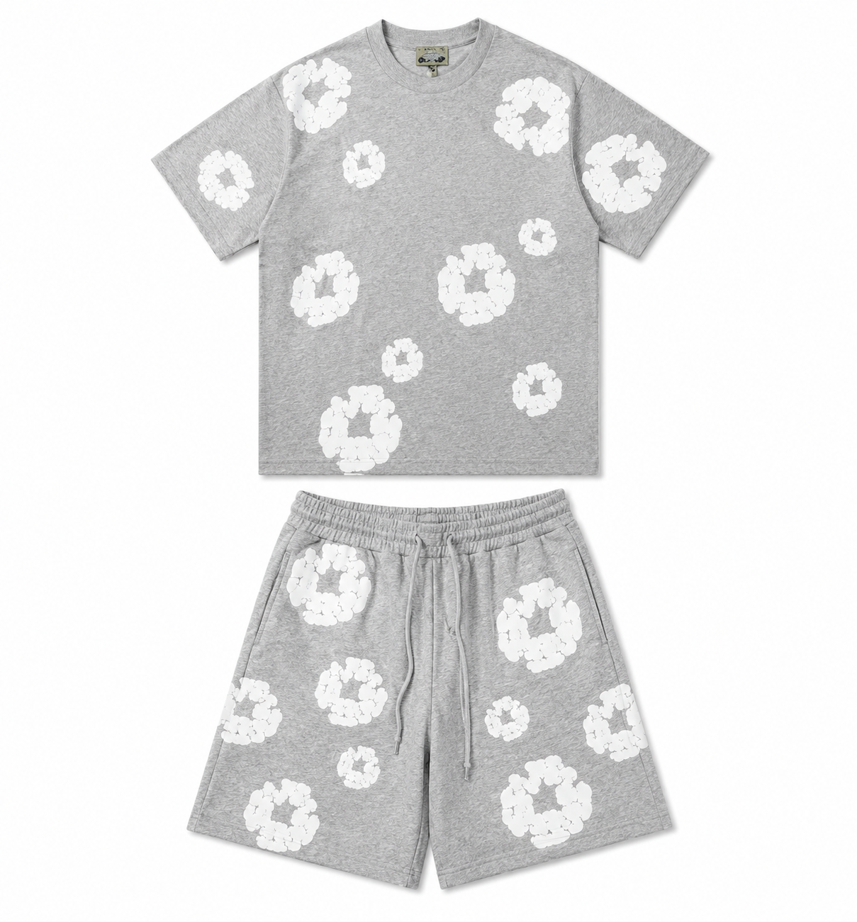 Denim Tears Set Grau Weiss