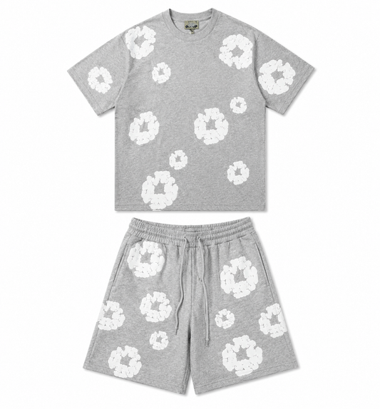 Denim Tears Set Grau Weiss